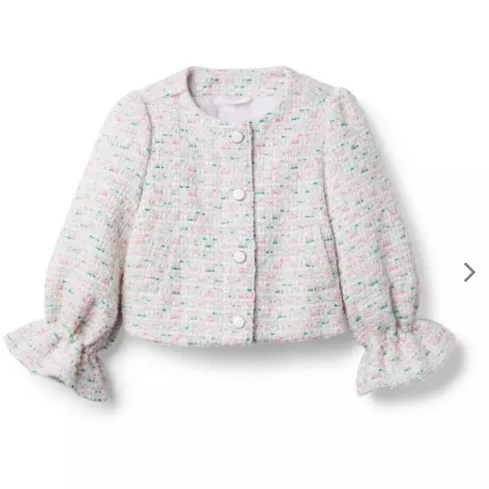 Janie and Jack Pink Boucle Jacket 3T